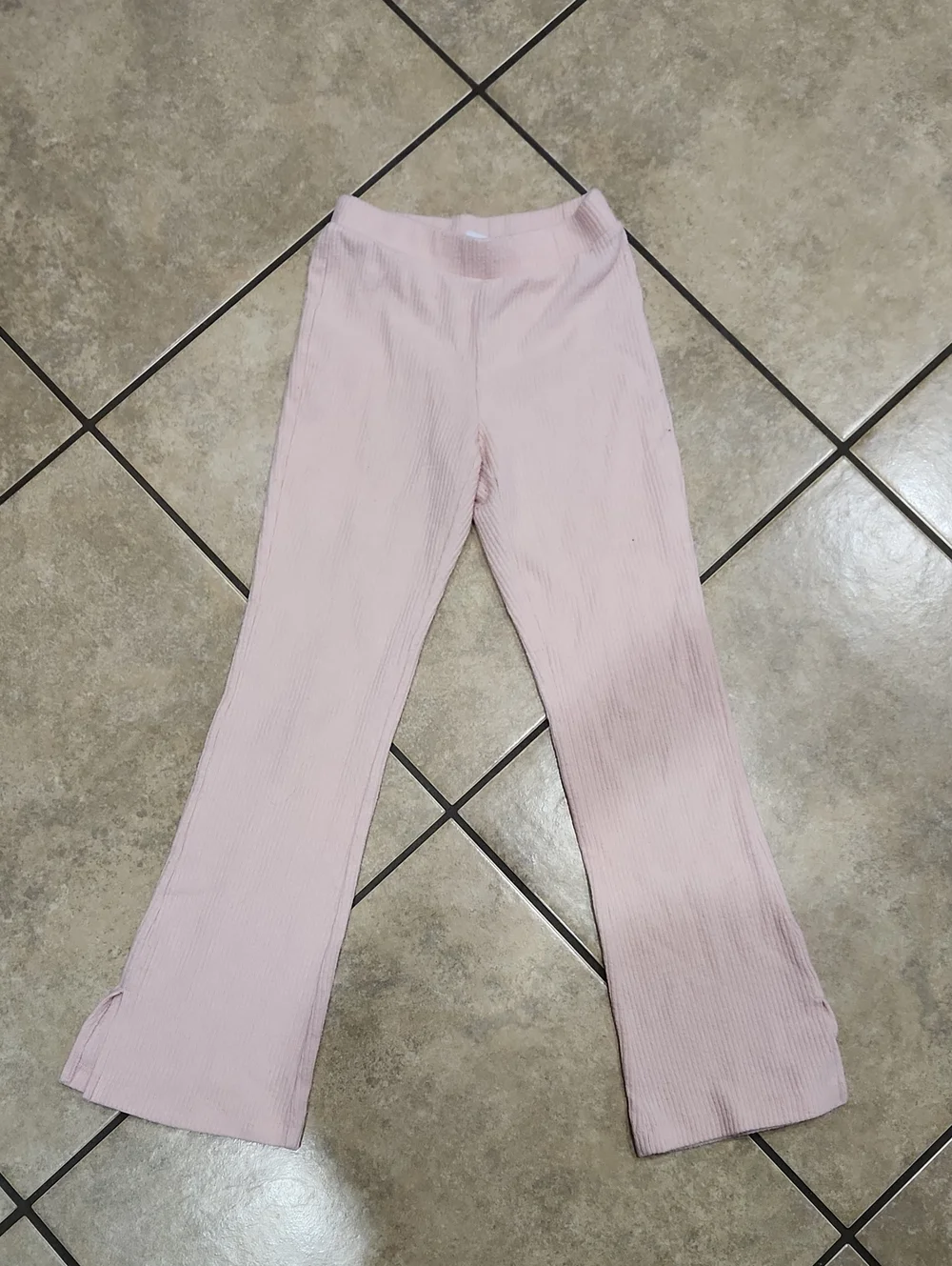 Old Navy Girls Ribbed Hoodie & Jogger Set - Pink / Gray, Bundle Of 2